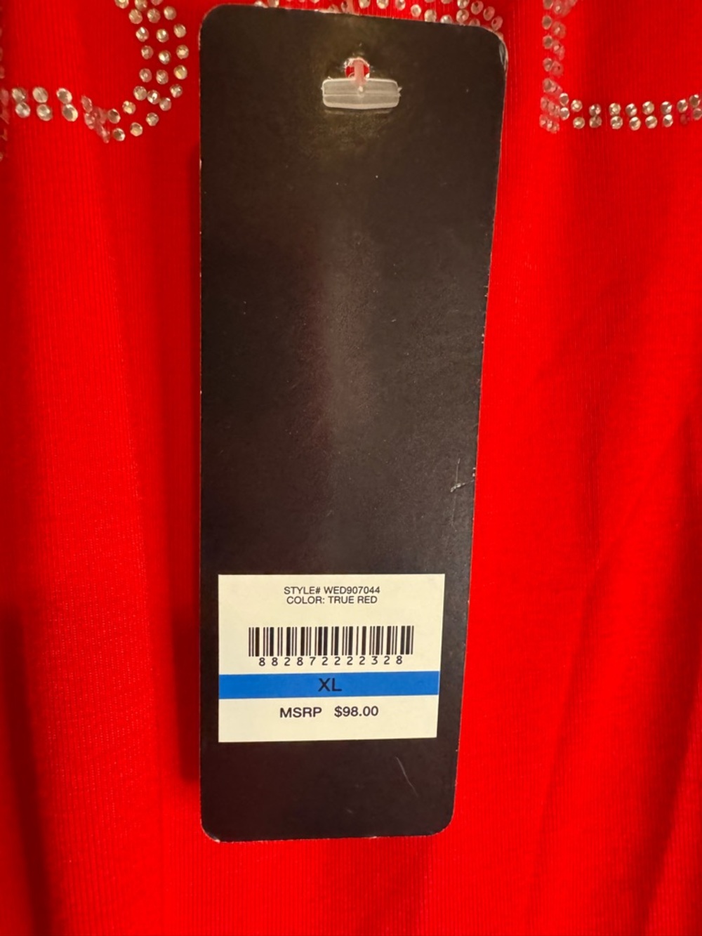 Vintage bebe Red Strapless Rhinestone Logo Jumpsuit NWT - Picture 4 of 7